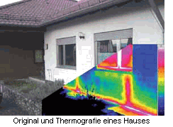 Haus mit Thermografie
